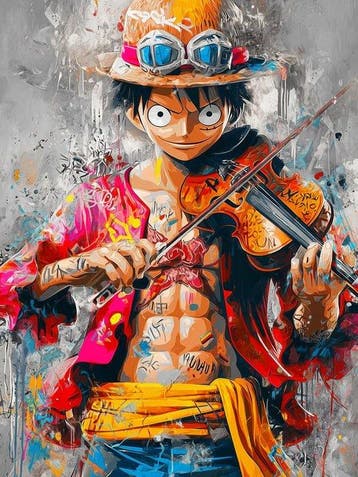 IPR Graph - Luffy: El Pirata del Violin y la Libertad”, Antiek en Kunst