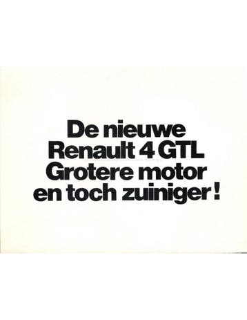 1977 RENAULT 4 GTL BROCHURE NEDERLANDS, Boeken, Auto's | Folders en Tijdschriften, Nieuw, Renault, Author