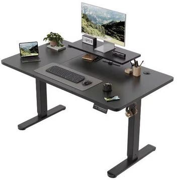 Elektrisch Sta-Zit Bureau 140 × 60 cm met Monitorstandaard, Verzenden, Nieuw
