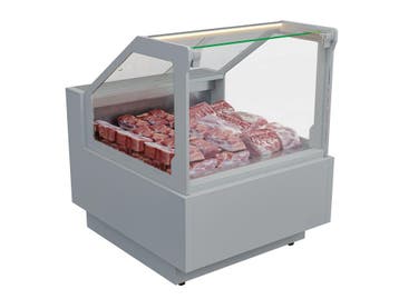 Rose koeltoonbank B95 x D118 x H125 cm - grijs, Nieuw in verpakking