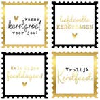 24x Sticker Kerstmis postzegel uitstraling (Stickers), Ophalen of Verzenden, Nieuw, Meerdere stickers