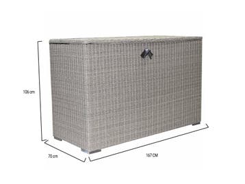 Kussenbox groot 167x70xH106 cm grijs, Tuin en Terras, Tuinmeubel-accessoires, Ophalen of Verzenden, Nieuw