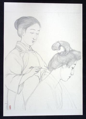 Graphite on Paper Sketch 9 - Hashiguchi Goyo (1881-1921) -