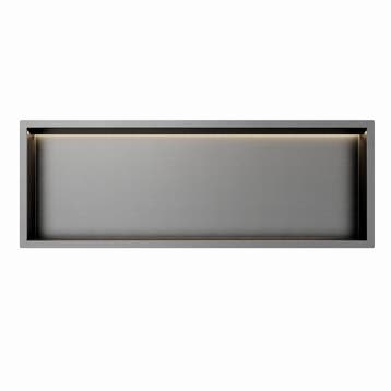 Gun Metal RVS Inbouwnis 30x90x7cm met RGB verlichting, Verzenden, Nieuw