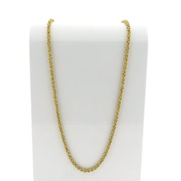 Gouden vierkante koningsschakel ketting, Sieraden, Tassen en Uiterlijk, Ophalen of Verzenden, Gebruikt, Goud, Goud