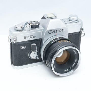 Canon FTb QL with FD 50mm f/1.8 lens Analoge camera, Nieuw