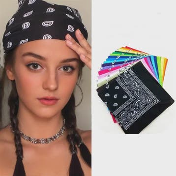 Modieuze Katoenen Bandana Sjaal 54x54cm - Paisley Print voor, Verzenden, Nieuw