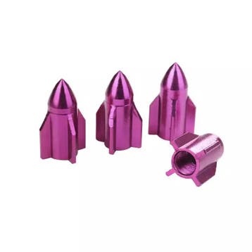 TT-products ventieldoppen Purple Rockets aluminium 4 stuks, Ophalen of Verzenden, Nieuw