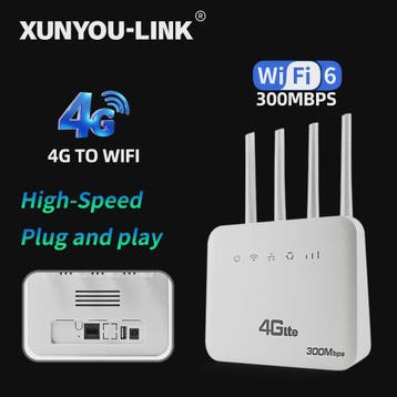 Krachtige 4G LTE WiFi Router met WiFi 6, 300Mbps Snelheid en, Verzenden, Nieuw