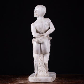 Beeld, Centauro Skeleton - 51 cm - Witte Carrara-marmer -