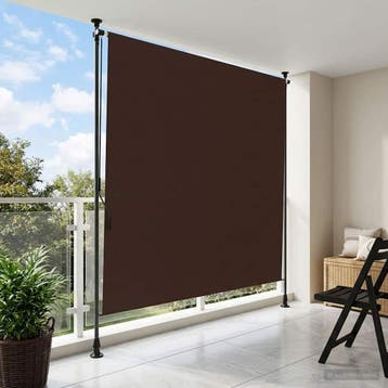 vidaXL Buiten Rolgordijn Bruin 200 x 270 cm, Tuin en Terras, Zonneschermen, Verzenden, Nieuw