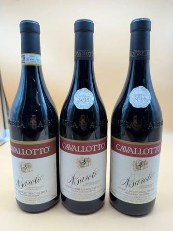 2013 , 2015 & 2016 Cavallotto, Bricco Boschis Vigna San, Verzamelen, Nieuw