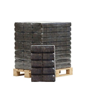 Nachtbriketten pallet 98 zakken x 10kg (980kg), Tuin en Terras, Haardhout, Minder dan 3 m³, Ophalen of Verzenden, Overige houtsoorten