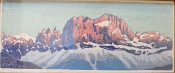 Carl Moser (Bolzano, 1873-1939) - Rosengarten - Catinaccio