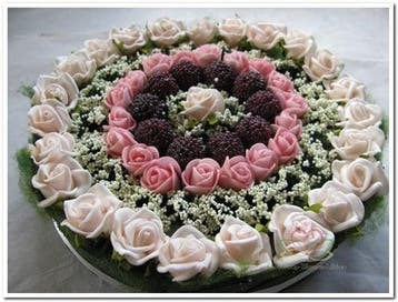 Taart Foambloemen Roos Cake Pink Roze 15 cm, Ophalen of Verzenden, Nieuw
