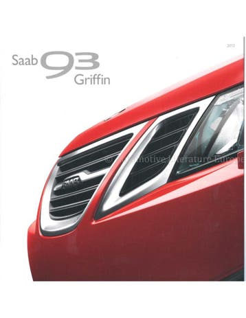 2012 SAAB 9-3 GRIFFIN PROGRAMMA BROCHURE NEDERLANDS, Nieuw, Author