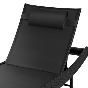 Wicker ligbed Moana - zwart, Verzenden, Nieuw