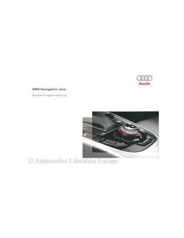2009 AUDI INSTRUCTIEBOEKJE INFOTAINMENT MMI DUITS