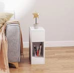 Wit Nachtkastje met Lade en Vakken – Modern en Ruimtebespare, Huis en Inrichting, Tafels | Sidetables, Verzenden, Nieuw