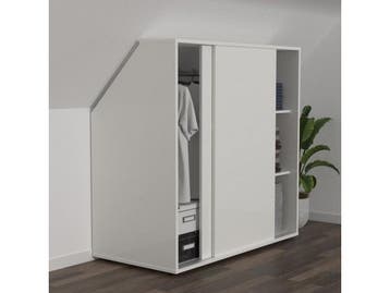 VDD Schuine Kledingkast - 50 x 100 x 100 cm - Wit, Verzenden, Nieuw