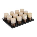 Set van 12 tafellampen donkerbrons RGBW oplaadbaar incl., Huis en Inrichting, Lampen | Tafellampen, Verzenden, Nieuw, Art Deco