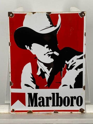 Marlboro - Emaille bord - 40x30 cm - Gemaakt van een dikke