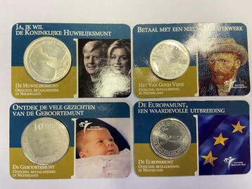 10% korting op de Nederlandse penningen in coincard, Setje, Overige landen, Geboorte of Huwelijk, Overige waardes