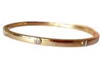 Armband - 18 karaat Geel goud - Vintage stevige armband, Sieraden, Tassen en Uiterlijk, Armbanden, Nieuw