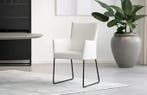 Wit leren eetkamerstoelen, Ophalen of Verzenden, Nieuw, Leer