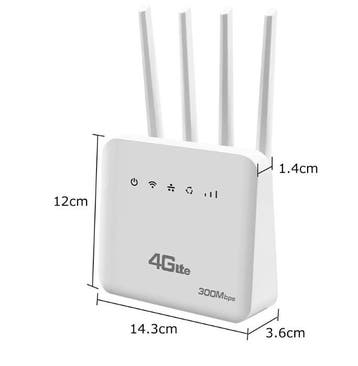 4G LTE WiFi 6 Router met SIM – 300Mbps Modem, Computers en Software, Routers en Modems, Verzenden, Nieuw