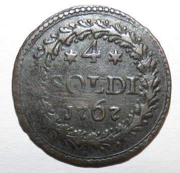 Corsica. 4 Soldi 1767 Pascal Paoli (Zonder minimumprijs)