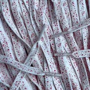Speckled veters - Wit Rood • 120  cm x 8 mm, Ophalen of Verzenden, Nieuw