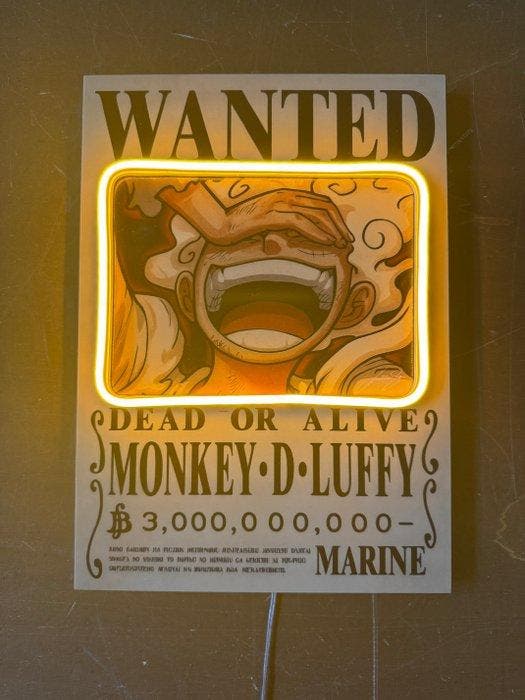 LEDMansion - Gezocht – Monkey D. Luffy - 25x35cm -, Spelcomputers en Games, Spelcomputers | Overige Accessoires