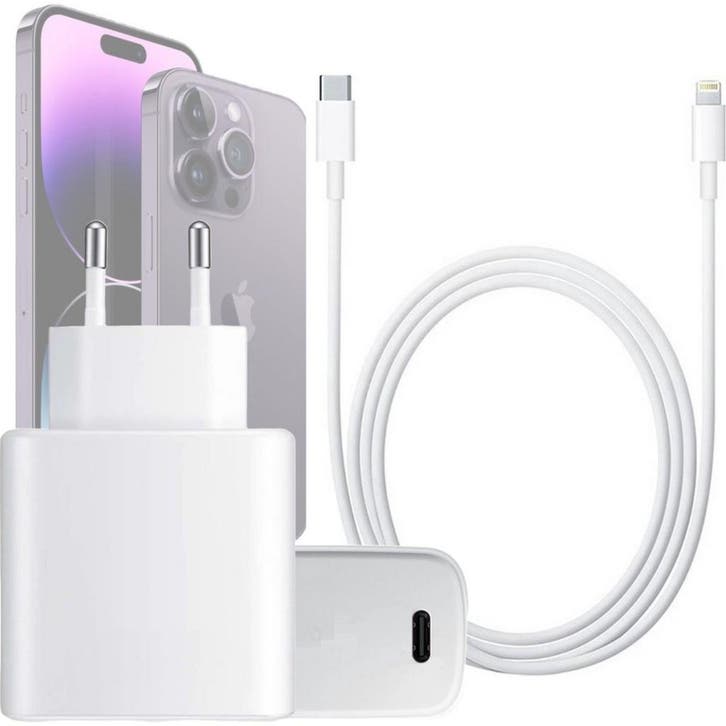 iPhone Power Adapter 45W + USB C naar Lightning Kabel 2, Telecommunicatie, Mobiele telefoons | Telefoon-opladers, Ophalen of Verzenden