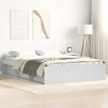 vidaXL Bedframe wit 120x200 cm, Verzenden, Wit, Nieuw, Twijfelaar
