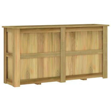 vidaXL Plantenbak verhoogd 196x50x100 cm geïmpregneerd, Tuin en Terras, Bloembakken en Plantenbakken, 100 cm of meer, Verzenden