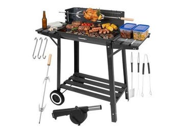 Veiling - Kaminer Tuingrill met rotisserie 93x41x86cm, Tuin en Terras, Houtskoolbarbecues, Nieuw