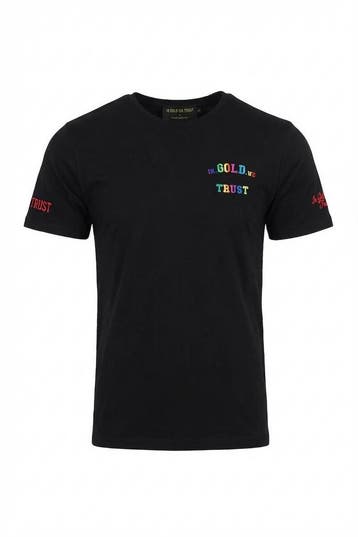 In Gold We Trust T-shirt in maat S Zwart, Kleding | Heren, Verzenden, Zo goed als nieuw, Zwart, In Gold We Trust