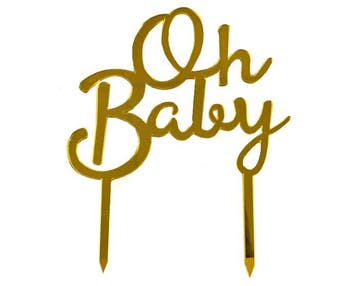 Acryl taart toppers Oh Baby en One voor 2,95!, Verzenden, Nieuw, Taarten, Versiering