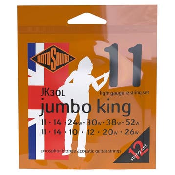 Rotosound JK30L snaren set acoustic 12 phosphor bronze wound, Ophalen of Verzenden, Nieuw