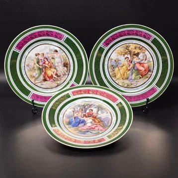 Schlaggenwald - Royal Vienna Style - Bord (3) - Porselein