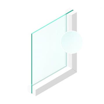 Enkel glas 10 mm Etsglas/Satijnglas, Doe-het-zelf en Verbouw, Glas en Ramen, Ophalen of Verzenden, Nieuw