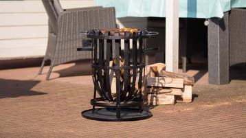 Dallas met grillplaat Zwart Staal Vuurkorf Terrasverwarmi..., Verzenden, Nieuw