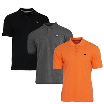 Donnay Donnay Heren - 3-Pack - Polo shirt Noah - Zwart /, Verzenden, Nieuw