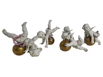 Algora - sculptuur, Querubines sobre esfera dorada - 15 cm -, Antiek en Kunst, Antiek | Glas en Kristal