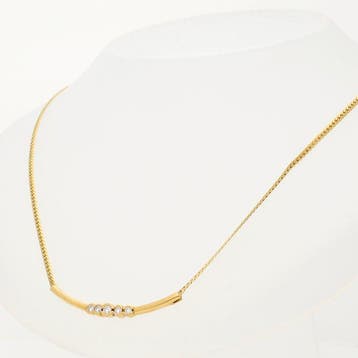 Halsketting - 18 karaat Geel goud - 0.25ct. tw. - Diamant, Nieuw