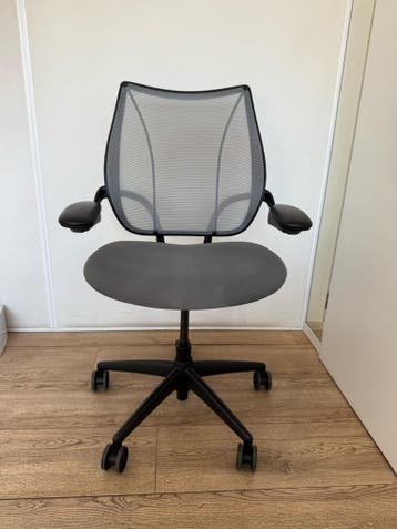 Refurbished Humanscale Bureaustoelen -Liberty Uitvoering, Verzenden, Zo goed als nieuw, Grijs, Bureaustoel