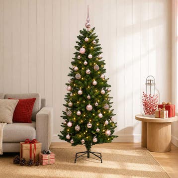 vidaXL Kunstkerstboom met kerstbal 150 cm 150 LEDs Warmwit, Diversen, Verzenden, Nieuw