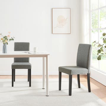 Eetkamerstoel set van 2 Hamburg eetkamerstoelen lichtgrijs e, Verzenden, Nieuw