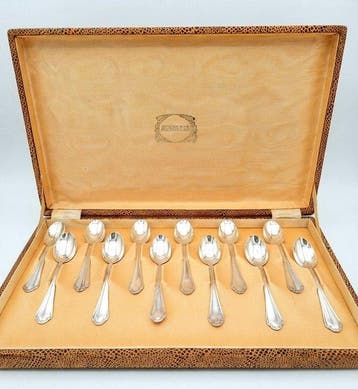 Koffielepel (12) - .800 zilver - Periode 1944-1968